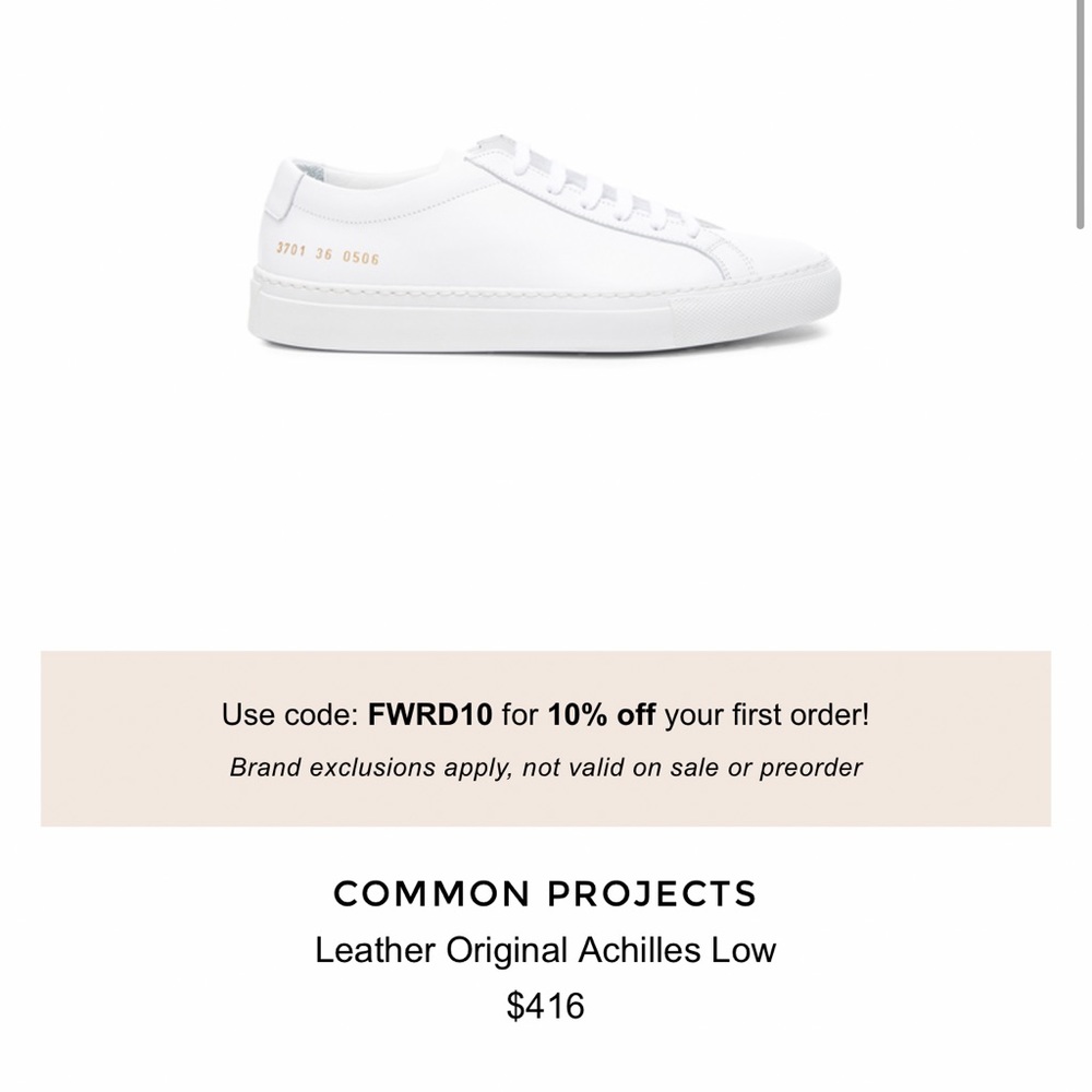 Common Projects Achilles low top sneakers transparent sole size 36 - Picture 4 of 16